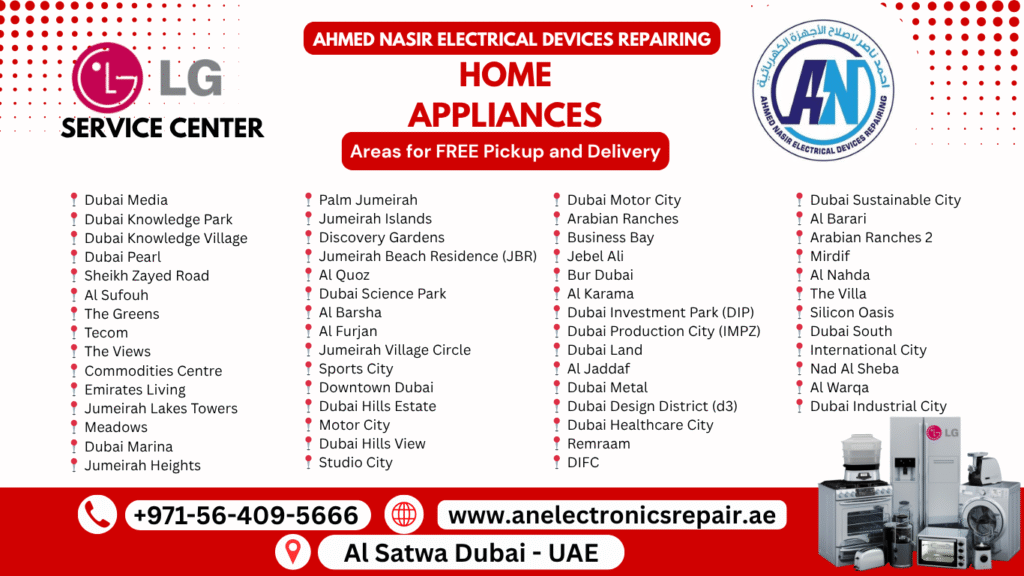LG Service Center in the Villa Dubai