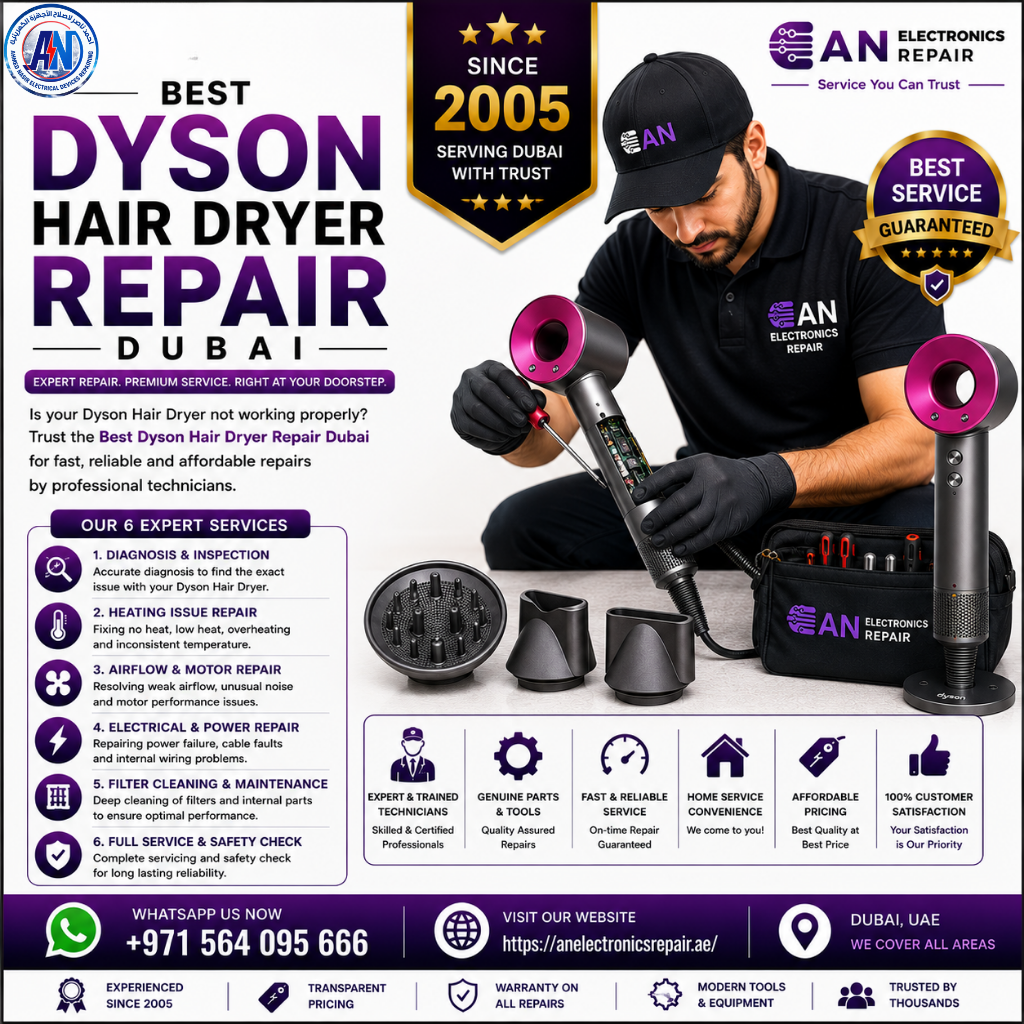 Best dyson Hair Dryer Repair Dubai